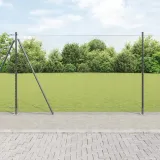 plot-heksagonalny-vidaxl-szary-14x100-m-stalowy