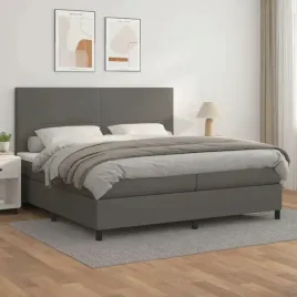 vidaxl-lozko-kontynentalne-z-materacem-szare-ekoskora-200x200-cm