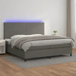 vidaxl-lozko-kontynentalne-z-materacem-i-led-szara-ekoskora-200x200cm