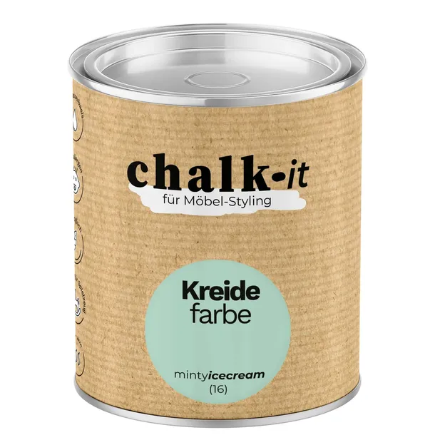 Farba kredowa bezwonna do mebli i zabawek Chalk-it (16) Minty Icecream 0,12