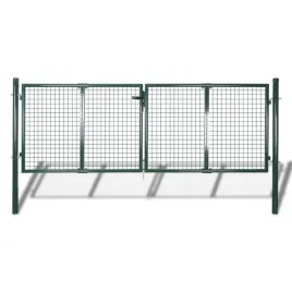vidaxl-brama-ogrodzeniowa-stalowa-306x150-cm-zielona