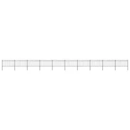 vidaxl-ogrodzenie-z-pretow-z-grotami-17-x-1-m-stalowe-czarne