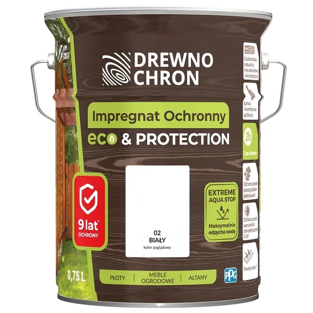 Drewnochron Impregnat Ochronny Eco&Protection Biały 4,5L