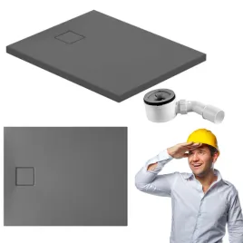 cersanit-tako-brodzik-prostokatny-100x80-cm-szary-mat-niski-akrylowy-syfon