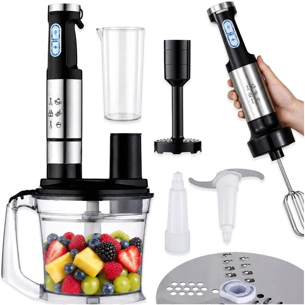 BLENDER RĘCZNY WIELOFUNKCYJNY MIKSER MALAKASER ZESTAW 5W1 1400W MOCNY