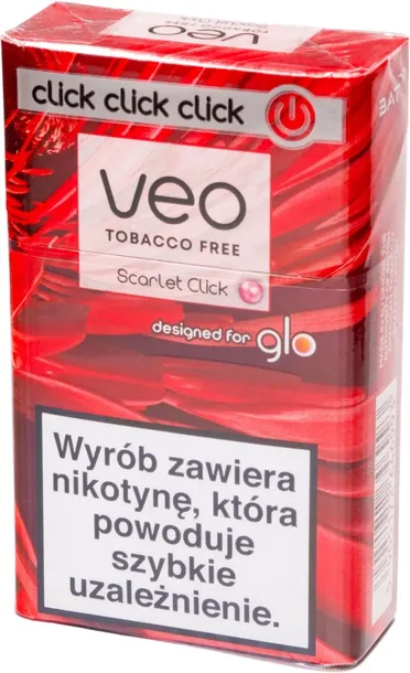 VEO wkłady do GLO Beztytoniowe VEO SCARLET CLICK 20szt x 10