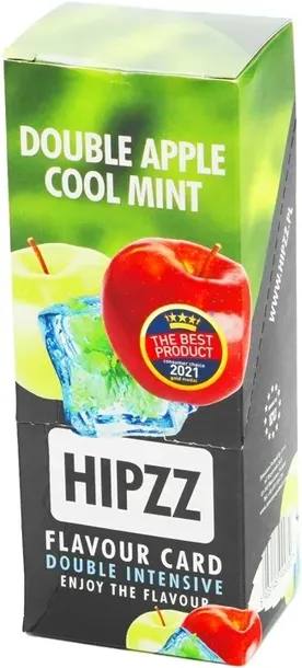 Karta aromatyzująca do papierosów HIPZZ DOUBLE APPLE COOL MINT 20szt