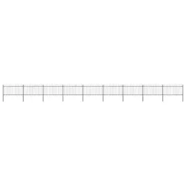 vidaxl-ogrodzenie-z-pretow-z-grotami-stalowe-153-x-1-m-czarne