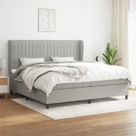 vidaxl-lozko-kontynentalne-z-materacem-jasnoszare-tkanina-200x200-cm