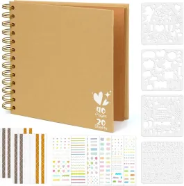 album-na-zdjecia-scrapbook-do-samodzielnego-ozdobienia-naklejki-pisaki-diy