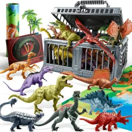 dinozaury-figurki-dla-dzieci-zestaw-dinozaurow-mata-park-jurassic-klatka