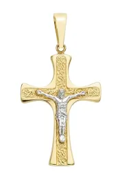 zloty-krzyzyk-jezus-z-bialego-zlota-pr-585