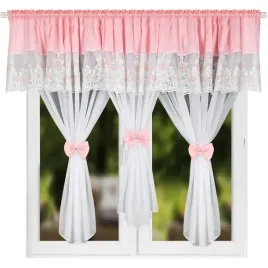 firany-z-rozowym-haftem-i-kokardami-150x400-elegancki-komplet-z-lambrekinem