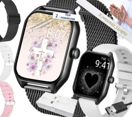 smartwatch-dzieciecy-na-komunie-rubicon-sms-kroki-pl-3-paski-w-komplecie