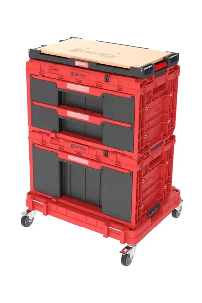 Zestaw skrzyń narzędziowych Qbrick System ONE Red Workshop Drawers Set 7