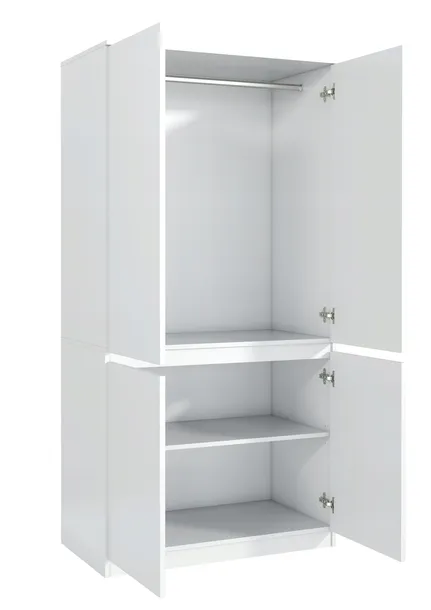 SZAFA BIAŁA 90CM UCHYLNA GARDEROBA NA UBRANIA DO SYPIALNI POKOJU