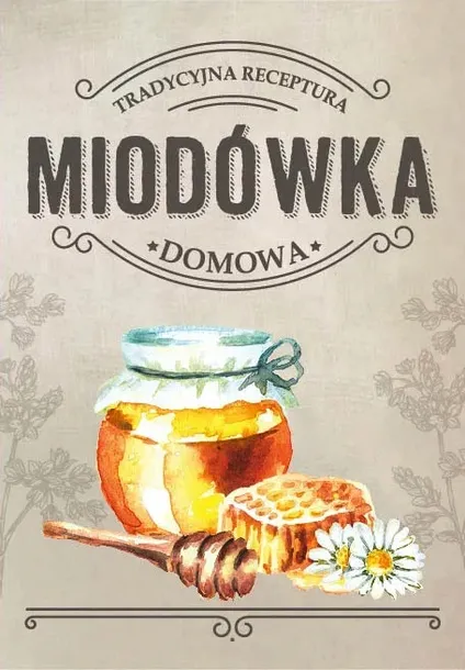 10 sztuk naklejki 75x107 MIODÓWKA etykiety samoprzylepne
