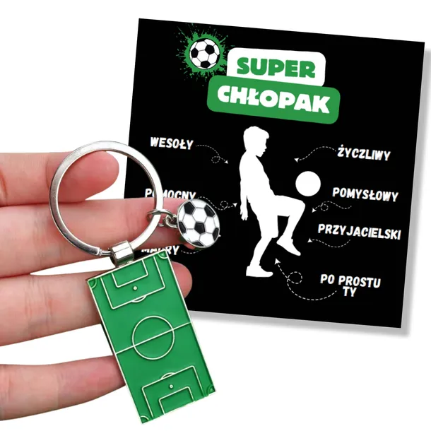 BRELOK SUPER CHŁOPAK PREZENT NA DZIEŃ CHŁOPAKA SUPER CHŁOPAK PIŁKA NOŻNA