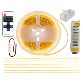zestaw-led-cob-5m-12v-3000k-biala-ciepla-mocna-barwa-zasilacz-pilot-komplet