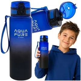 bidon-aqua-pure-astra-butelka-na-wode-600ml-szkolny-niebieski-czarny