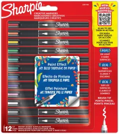 zestaw-sharpie-kreatywne-markery-akrylowe-pedzelek-12-szt