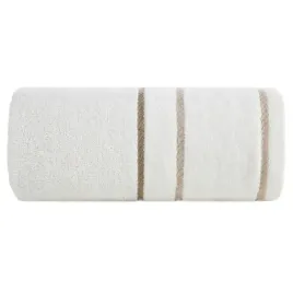 recznik-kapielowy-50x90-kremowy-z-ozdobna-bordiura-w-paski