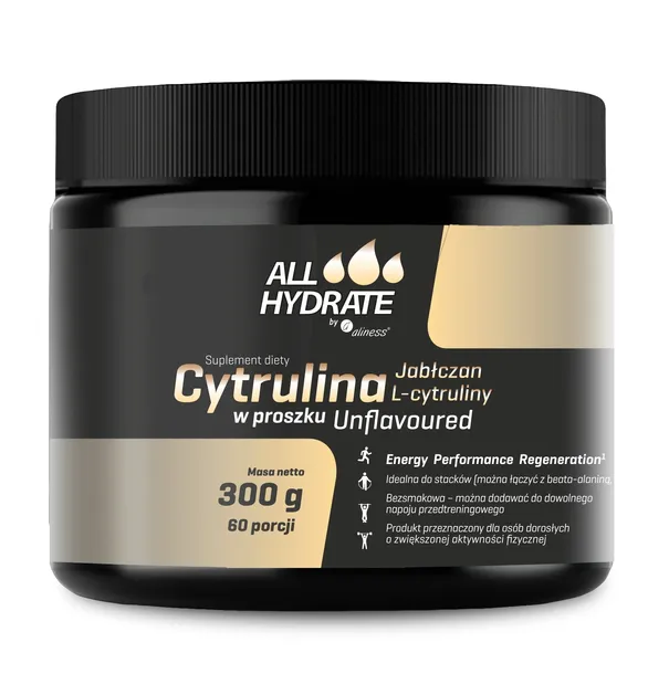 Aliness ALLHydrate Cytrulina (jabłczan l-cytruliny) 300g Regeneracja mięśni