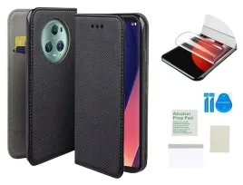 etui-z-klapka-do-honor-magic-5-pro-czarny-smart-magnet-folia-ochronna-tpu