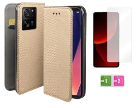 etui-z-klapka-do-xiaomi-13t-zloty-smart-magnet-obudowa-szklo-hartowane-9h