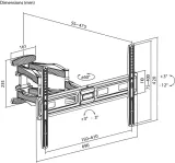 uchwyt-scienny-do-tv-basic-fullmotion-l-czarny-dlugosc-690-mm