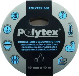 tasma-polytex-560-dwustronna-biala-montazowa-19-mm-x-11-mm-x-10-m