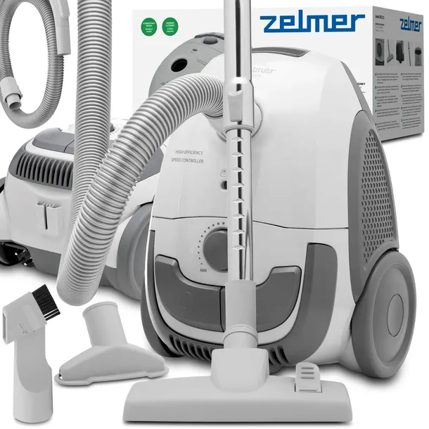 ODKURZACZ WORKOWY ZELMER JÓZEK TRADYCYJNY Z FILTREM HEPA +KOŃCÓWKI ECO 800W