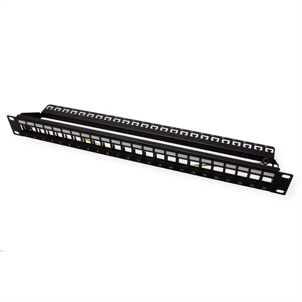patch-panel-roline-19-keystone-24p-ekranowany-czarny