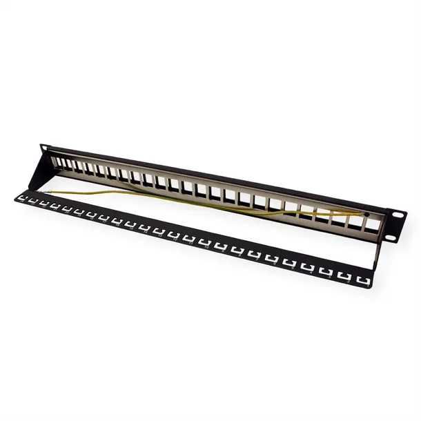 patch-panel-roline-19-keystone-24p-ekranowany-czarny-stan-nowy