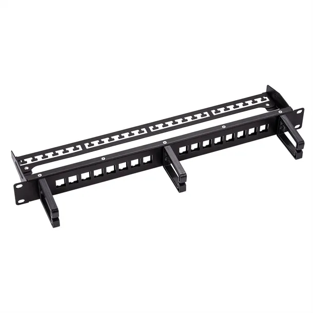 patch-panel-roline-19-keystone-16p-ekranowany-czarny