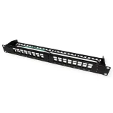 patch-panel-roline-19-keystone-16p-ekranowany-czarny-kod-producenta-26-11-0363