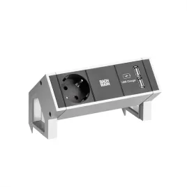 bachmann-desk2-1x-gniazdo-z-uziemieniem-1x-ladowarka-usb-inox