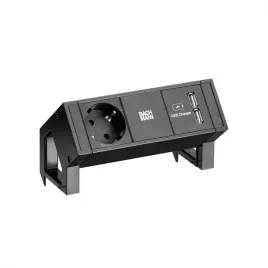 bachmann-desk2-1x-gniazdo-z-uziemieniem-1x-ladowarka-usb-czarny