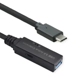 roline-kabel-usb-3-2-gen-1-active-repeater-typ-a-c-czarny-10-m
