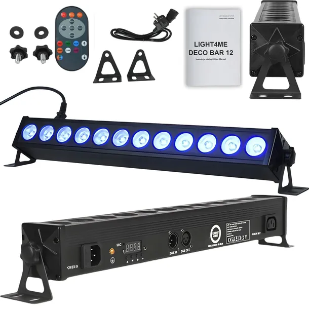 LISTWA BELKA LED OŚWIETLENIOWA ESTRADOWA LIGHT4ME DECO BAR 12 + PILOT 36W