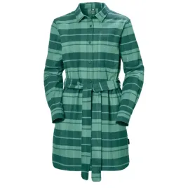 sukienka-damska-helly-hansen-organic-flannel-zielona-w-krate