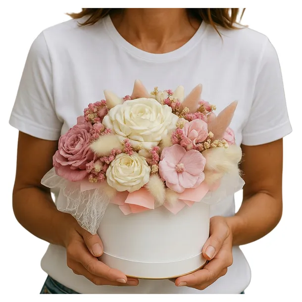 Flower Box Bukiet upominek dzień kobiet dla niej żony mamy córki Flowerbox