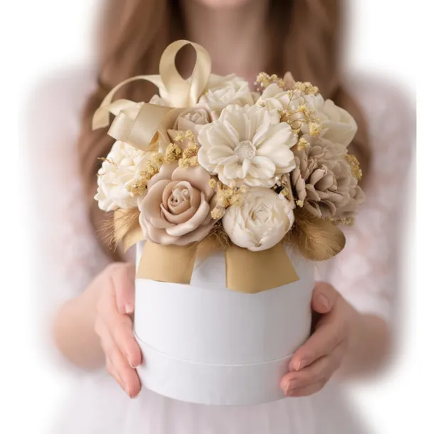 Flower Box wieczny dzień świec sojowych dla mamy żony wychowawczyni niej