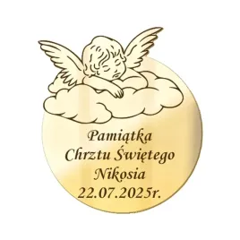 podziekowanie-dla-gosci-zloty-magnes-na-chrzest-z-grawerem-koniczynka-plexi