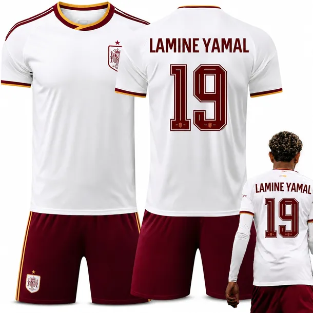 KOMPLET PIŁKARSKI KOSZULKA LAMINE YAMAL MISTRZOSTWA ŚWIATA 2026 HISZPANIA