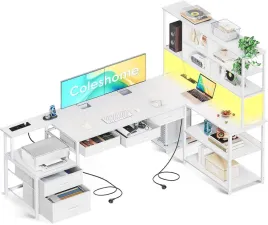 biurko-gamingowe-narozne-z-regalem-szuflay-polki-biale-led-rgb-200x110cm