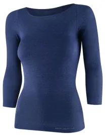 welniana-koszulka-rekaw-3-4-damska-merino-brubeck-welna-wool-ls1628w-or-m