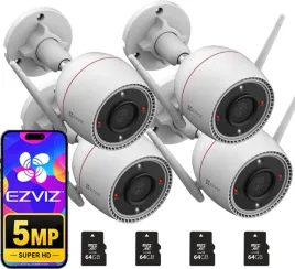 4-kamery-wifi-zewnetrzne-5mpx-ezviz-h3c-kolor-24-7-detekcja-ai-karta-64gb