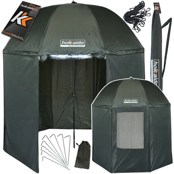 PARASOL WĘDKARSKI HOKKAIDO PEŁNY NAMIOT GUMOWANY W15035N DLA WĘDKARZA
