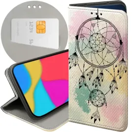etui-z-klapka-do-vivo-y70-wzory-boho-lapacz-snow-piora-futeral-pokrowiec